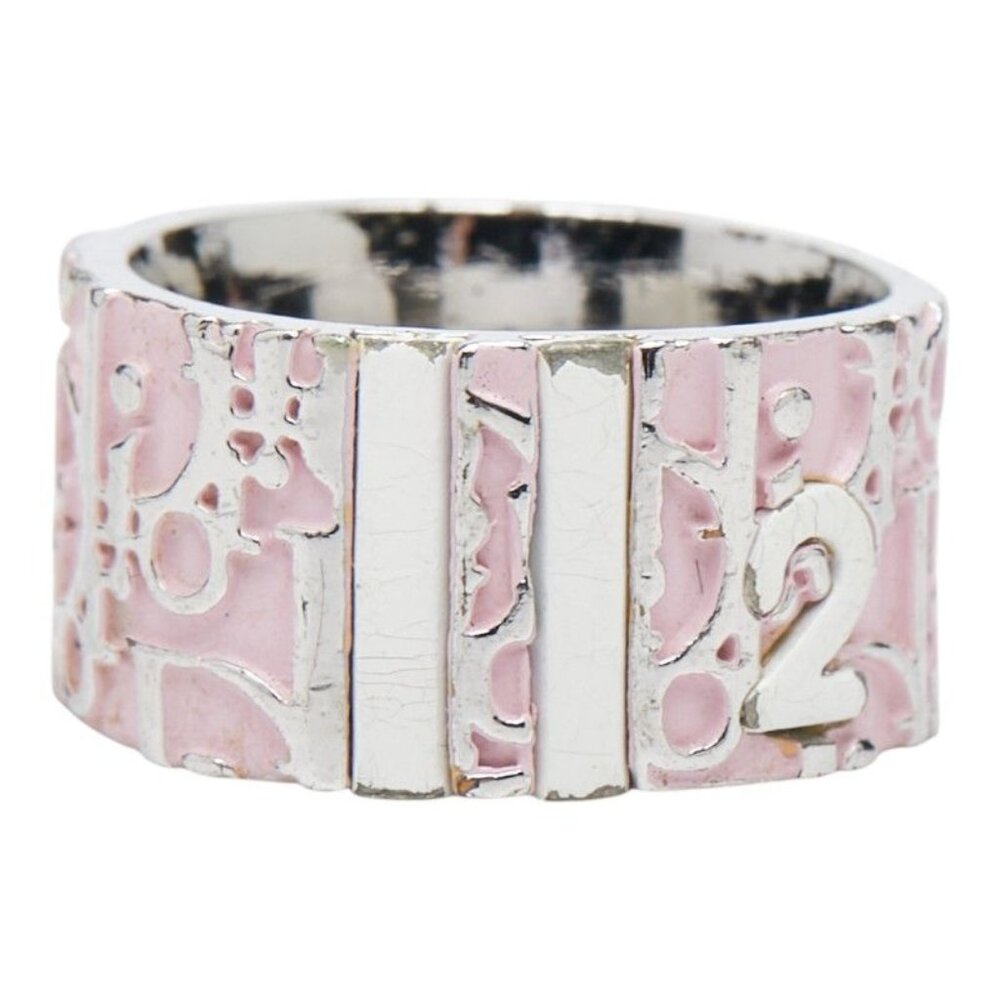 Dior Trotter Ring Silver Pink Metal